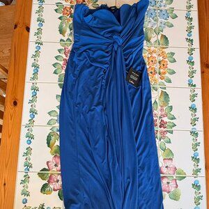 Lulus Gorgeous Sensation Blue Knotted Strapless Maxi Dress - New with tags